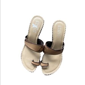 Franco Sarto Tan Brown Leather Sandals